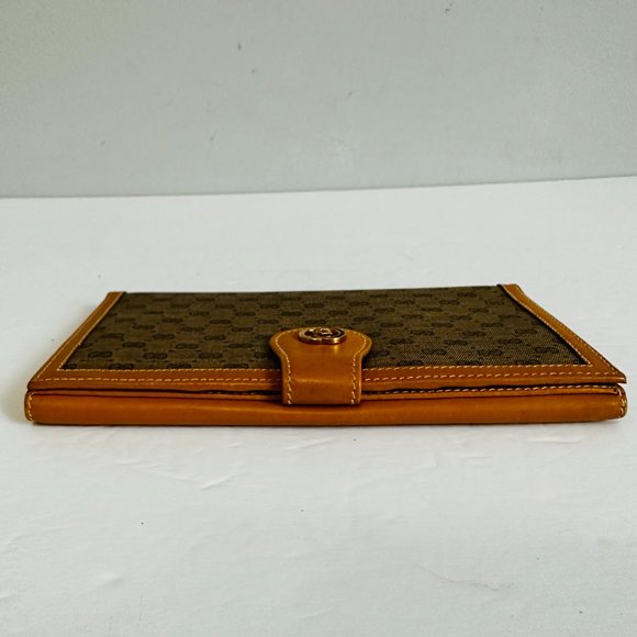 AUTH GUCCI MICRO GG LEATHER AND CANVAS LONG WALLET MADE IN ITALY 035.922.0294 - Picture 5 of 15